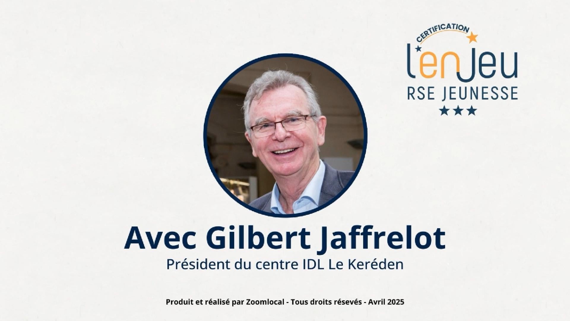 Charger la vidéo : L'enjeu RSE Jeunesse avec Gilbert Jaffrelot